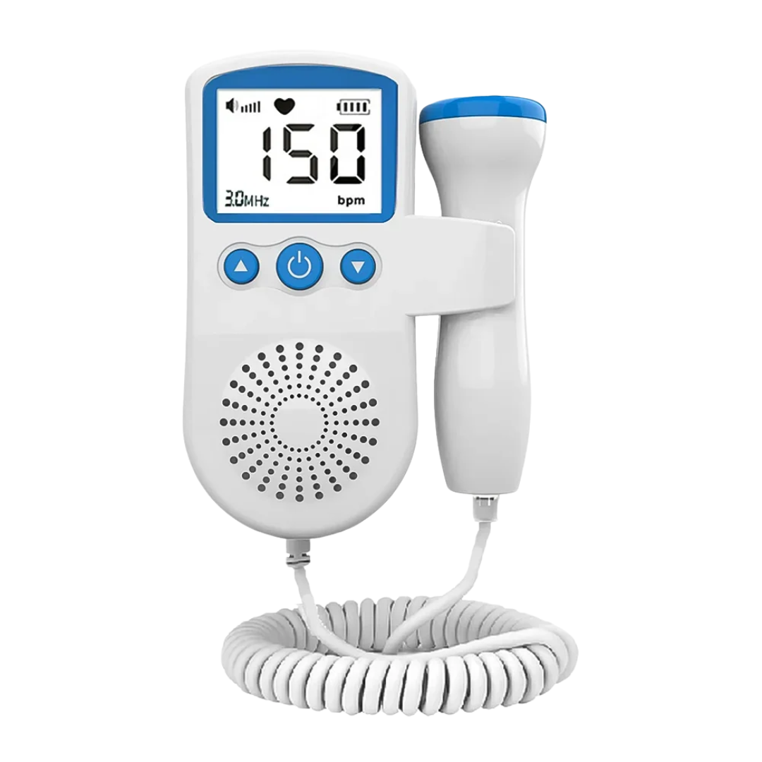 Monitor Fetal Doppler Portátil com Gel + Pilhas Grátis - Pequeno Tesouro