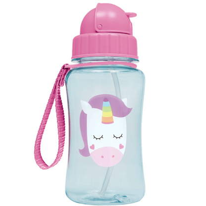 Garrafa Infantil 350ml Silicone com Canudo - Pequeno Tesouro
