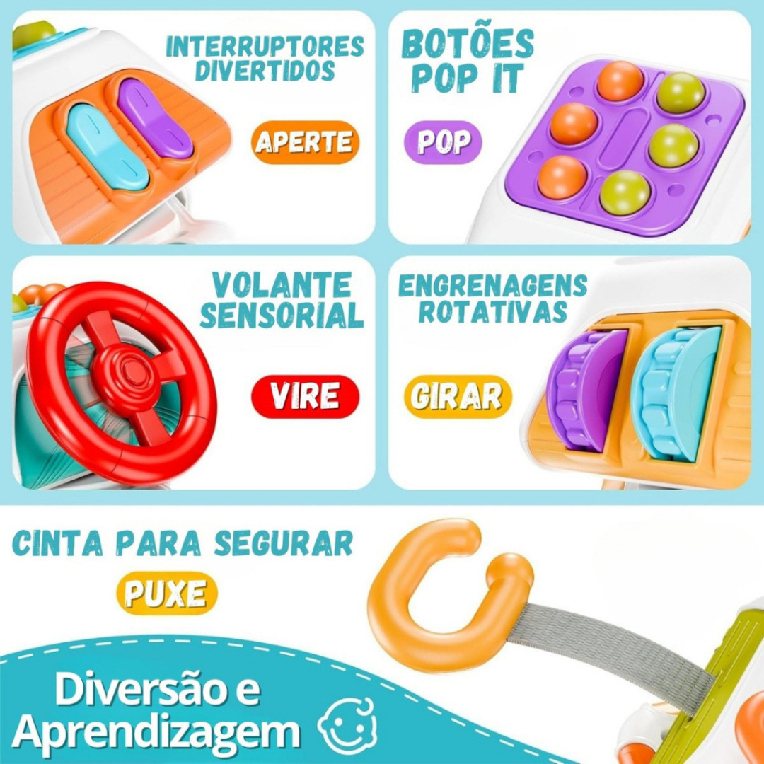 Cubo Sensorial 6 em 1 - Pequeno Tesouro