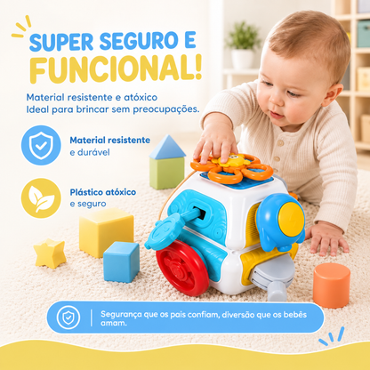 Cubo Sensorial Interativo 10 em 1 para Bebês - Pequeno Tesouro