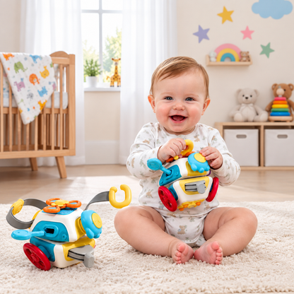 Cubo Sensorial Interativo 10 em 1 para Bebês - Pequeno Tesouro