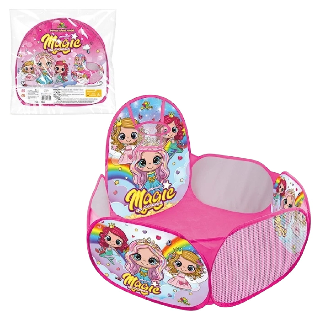 Piscina de Bolinhas Infantil com Tenda-Pequeno Tesouro