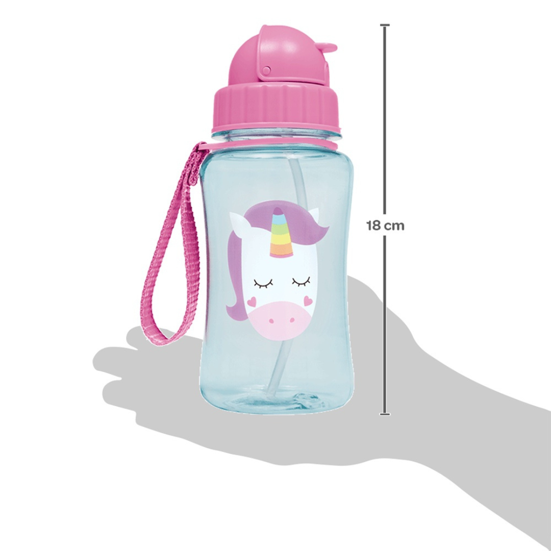 Garrafa Infantil 350ml Silicone com Canudo - Pequeno Tesouro