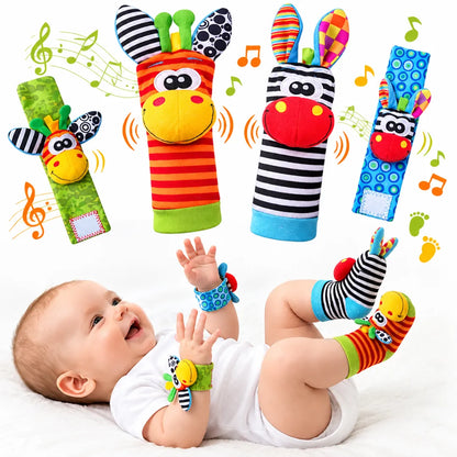 Kit Sensorial Baby Pequeno Tesouro – 2 Meias + 2 Pulseiras para Bebê