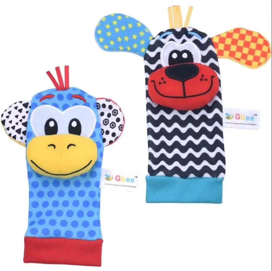 Kit Sensorial Baby Pequeno Tesouro – 2 Meias + 2 Pulseiras para Bebê