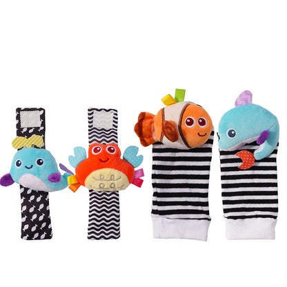 Kit Sensorial Baby Pequeno Tesouro – 2 Meias + 2 Pulseiras para Bebê