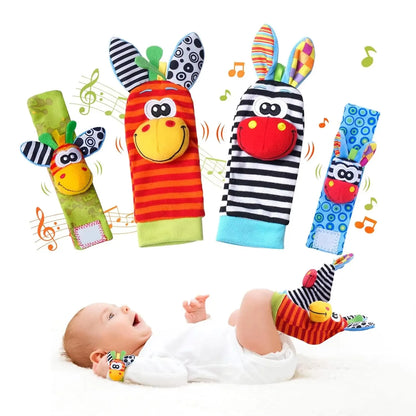 Kit Sensorial Baby Pequeno Tesouro – 2 Meias + 2 Pulseiras para Bebê