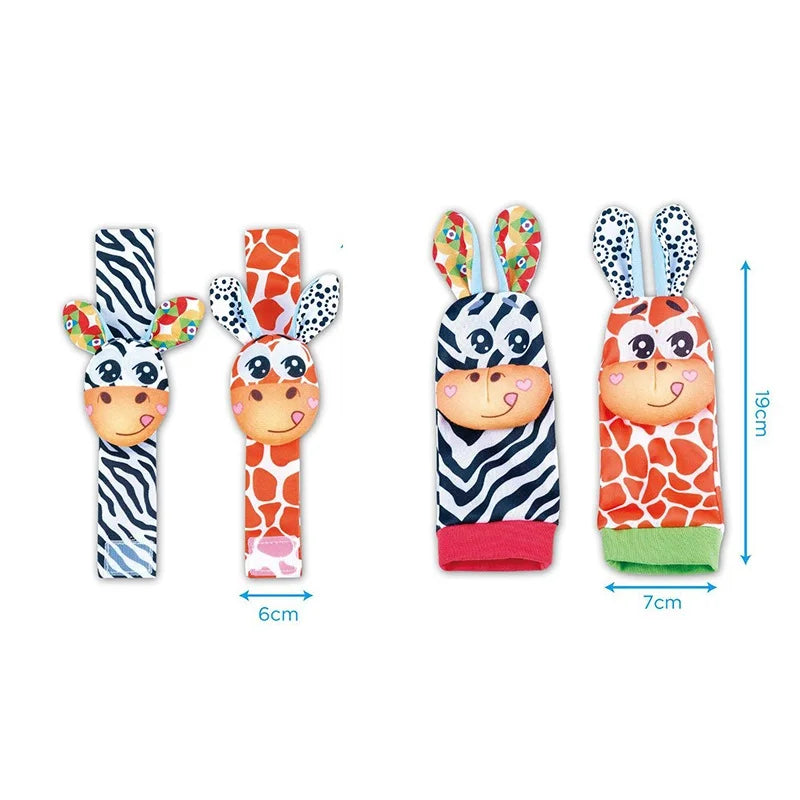 Kit Sensorial Baby Pequeno Tesouro – 2 Meias + 2 Pulseiras para Bebê
