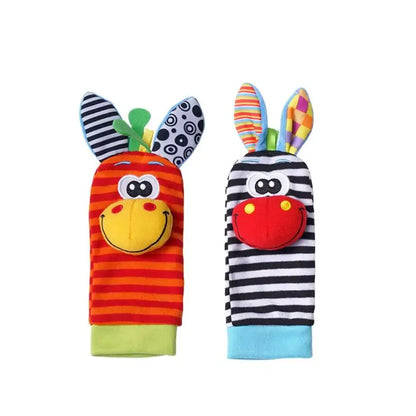 Kit Sensorial Baby Pequeno Tesouro – 2 Meias + 2 Pulseiras para Bebê