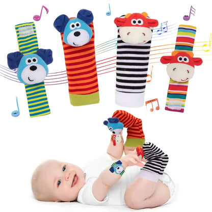 Kit Sensorial Baby Pequeno Tesouro – 2 Meias + 2 Pulseiras para Bebê