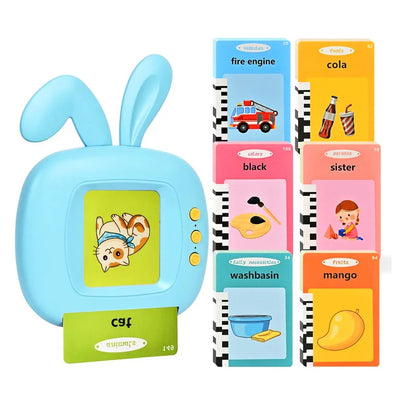 Spanish & English Bilingual Flash Card Reader Insert Type Word Learning Machine Children Early Educational Tool Birthday Gift
