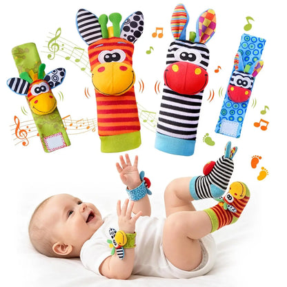 Kit Sensorial Baby Pequeno Tesouro – 2 Meias + 2 Pulseiras para Bebê