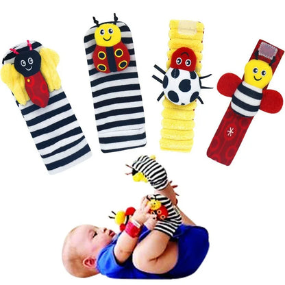 Kit Sensorial Baby Pequeno Tesouro – 2 Meias + 2 Pulseiras para Bebê