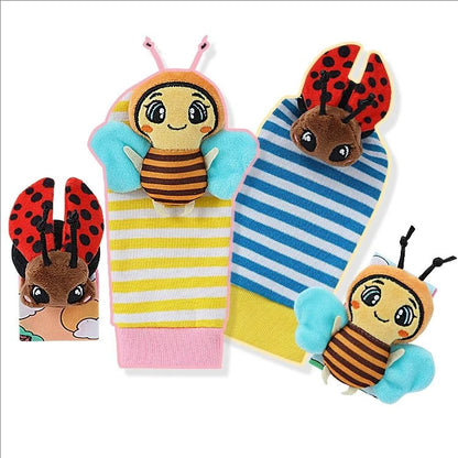 Kit Sensorial Baby Pequeno Tesouro – 2 Meias + 2 Pulseiras para Bebê