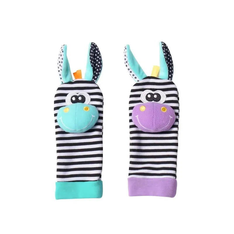 Kit Sensorial Baby Pequeno Tesouro – 2 Meias + 2 Pulseiras para Bebê