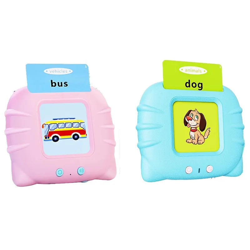 Spanish & English Bilingual Flash Card Reader Insert Type Word Learning Machine Children Early Educational Tool Birthday Gift