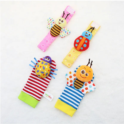 Kit Sensorial Baby Pequeno Tesouro – 2 Meias + 2 Pulseiras para Bebê
