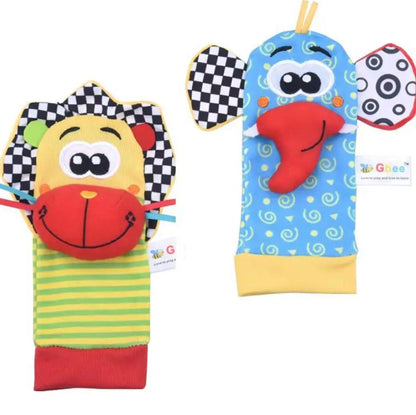 Kit Sensorial Baby Pequeno Tesouro – 2 Meias + 2 Pulseiras para Bebê
