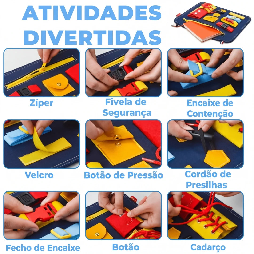 Maleta Sensorial Montessori Infantil – Brinquedo Educativo-Pequeno Tesouro